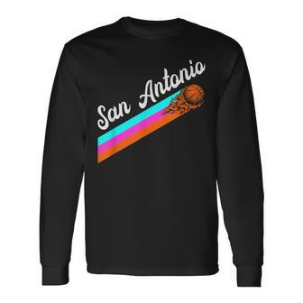 San Antonio Name Throwback Vintage Classic Long Sleeve T-Shirt | Mazezy