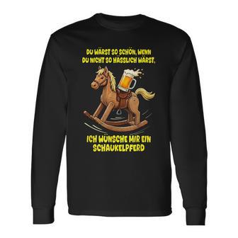 Schaukelpferd Malle Mallorca Party Outfit Langarmshirts - Seseable
