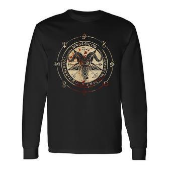 Seal Of Baphomet Occult Pentagram Goatatanic Occult 長袖Tシャツ - Kawaiitshirt