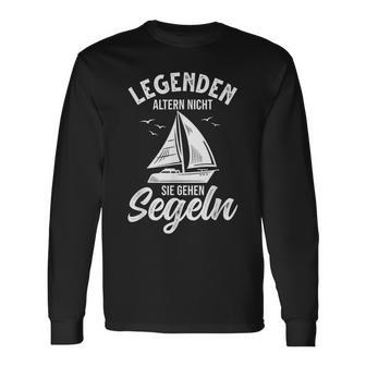 Segelbootegler Legenden Altern Nichtie Gehenegeln Langarmshirts - Seseable