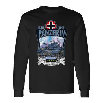 Segunda Guerra Mundial Tanque Alemán Panzer 4 In Mangas Camiseta de manga larga - Regaloses