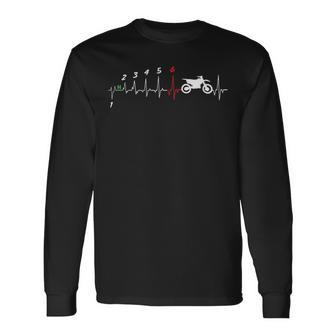 Shifting Gear ハートビート モトクロス Ekg パルスライダー 長袖Tシャツ - Kawaiitshirt