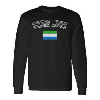 Sierra Leone Flag Vintage Retro Heritage Long Sleeve T-Shirt | Seseable UK