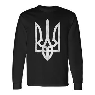 Símbolo De Tridente Ucraniano Tridente De Ucrania Camiseta de manga larga - Regaloses