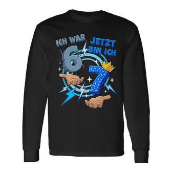 Six-Seven Meme 7 Geburtstags Ich War 6 Jetzt Bin Ich 7 Langarmshirts - Seseable
