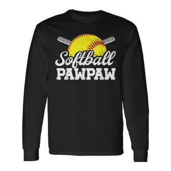 Softball Pawpaw Of A Softball Player Pawpaw Long Sleeve T-Shirt - Monsterry UK