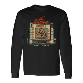 Soirée Cinéma En Plein Airintage Waco Drive-In Memories Texas T-shirt à manches longues - Cadeauxyz