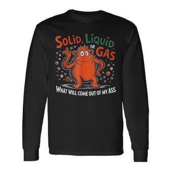 Solid Liquid Or Gas Cat Physics Science Long Sleeve T-Shirt - Thegiftio UK