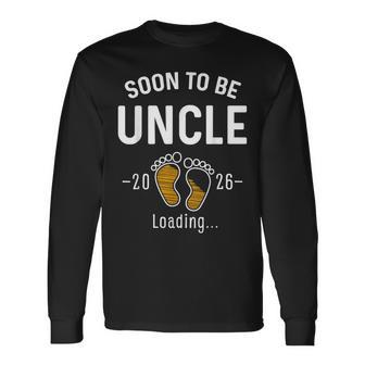 Soon To Be Uncle Est 2026 Loading First Time Uncle Long Sleeve T-Shirt - Thegiftio UK