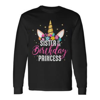 Sorella Della Festeggiata Regalo Di Compleanno Unicorno Maglietta a maniche lunghe - Novitaregali