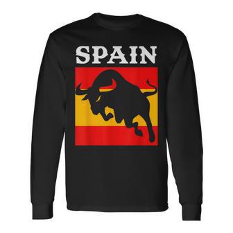 Souvenir España Bandera España Toro Camiseta de manga larga - Regaloses