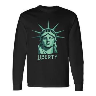 Statue Of Liberty Patriotic Long Sleeve T-Shirt - Thegiftio UK
