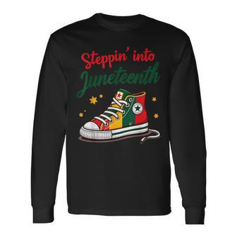 Stepping Into Junenth Long Sleeve T-Shirt - Thegiftio UK