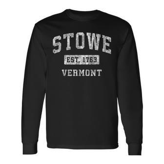 Stoweermontt ビンテージ確立されたスポーツデザイン 長袖Tシャツ - Kawaiitshirt