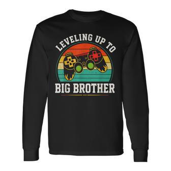 Subiendo De Nivel A Big Brother Gamer Anuncio Divertido Camiseta de manga larga - Regaloses
