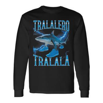 Surreal Italian Brainrot Meme Tralalero Tralala Long Sleeve T-Shirt - Thegiftio UK
