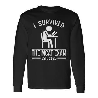 I Survived Mcat 2026 Future Medical School Student Long Sleeve T-Shirt - Thegiftio UK