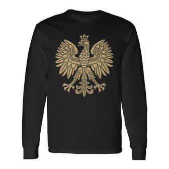 Symbole De L'aigle De La Pologne Avec Blason Polonais T-shirt à manches longues - Cadeauxyz