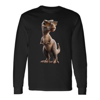 T-レックス ティラノサウルス・レックス 恐竜 恐竜大好き ディノ 長袖Tシャツ - Kawaiitshirt
