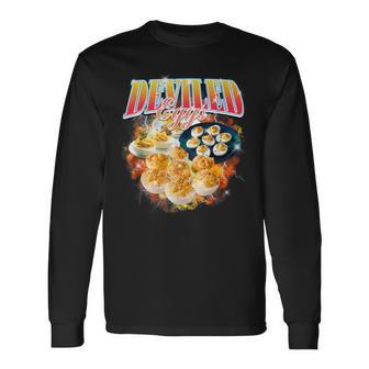 Thanksgiving Deviled Eggs Bootleg 90'S Rap Rock Vintage Long Sleeve T-Shirt - Monsterry
