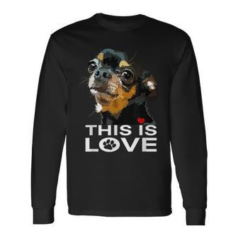 This Is Love And Tan チワワ犬 長袖Tシャツ - Kawaiitshirt