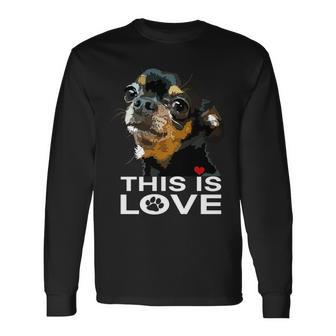 This Is Love And Tan チワワ犬 長袖tシャツ 長袖Tシャツ - Kawaiitshirt