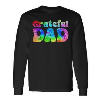 Tie Dye Dad Retro Distressed Grateful Dad Father's Day Long Sleeve T-Shirt - Thegiftio UK