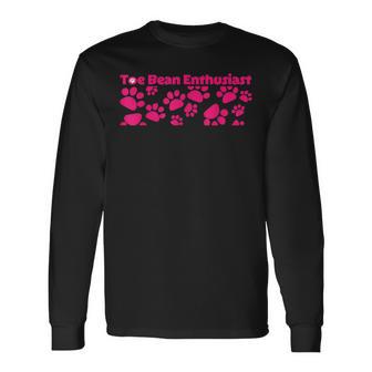Toe Bean Enthusiast かわいい 猫 肉球 長袖Tシャツ - Kawaiitshirt