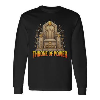 Trône Du Pouvoir Motif Royal De L'égypte Ancienne T-shirt à manches longues - Cadeauxyz
