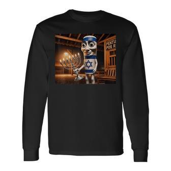 Tung Tung Tung Sahur Jewish Italian Brainrot Meme Long Sleeve T-Shirt | Mazezy