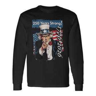 Uncle Sam 4Th Of July 250Th Anniversary 250 Years Long Sleeve T-Shirt - Thegiftio UK