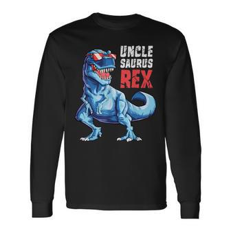 Unclesaurus T T Rex Uncleaurus Dinosaur Hombres Niños Camiseta de manga larga - Regaloses