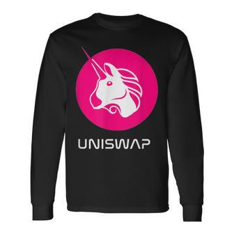 Uniswap Dex、Crypto Defi、分散型アプリケーション交換 長袖Tシャツ - Kawaiitshirt