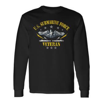 US Submarines Forces Veterans Day Silent Service Patriotic Long Sleeve T-Shirt - Thegiftio UK