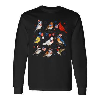 Usa 250Th Anniversary Bird Patriotic American Bird 4Th July Long Sleeve T-Shirt - Thegiftio UK