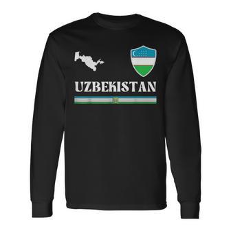 Uzbekistan Flag Uzbekistani Flag Uzbekistan Long Sleeve T-Shirt - Thegiftio UK