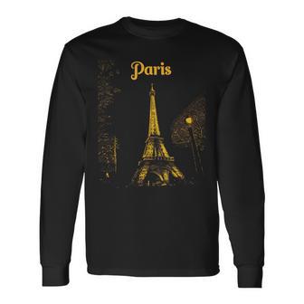 Vacaciones En Parísacaciones En Francia Torre Eiffel Camiseta de manga larga - Regaloses
