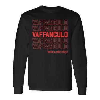 Vaffanculo Italian Sayings Slang Italy Language Long Sleeve T-Shirt - Thegiftio UK