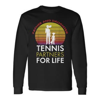 Vater Und Tochter Tennis Partner Für Das Leben Tennis Papa Langarmshirts - Seseable