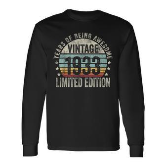 Vintage 1933 Limited Edition Legendary Awesome Epic 1933 長袖Tシャツ - Kawaiitshirt