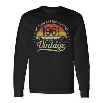 Vintage 1961 65 Years Old 65Th Birthday Long Sleeve T-Shirt - Thegiftio UK