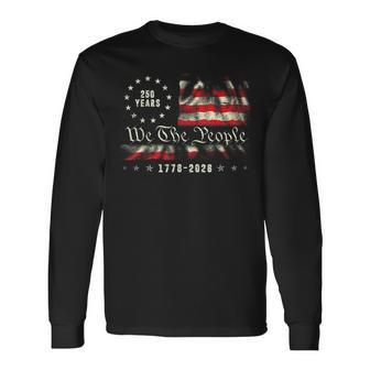 Vintage 250 Years 1776-2026 250Th Birthday 4Th July Long Sleeve T-Shirt - Thegiftio UK