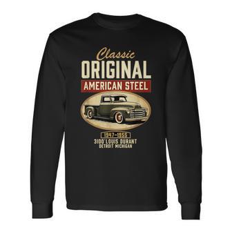 Vintage Classic Original American Old Pickup Truck 1940S Car Long Sleeve T-Shirt - Thegiftio UK
