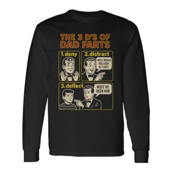 Vintage Dad Fart Father's Day Farting Humor Gag Retro Long Sleeve T-Shirt - Thegiftio UK