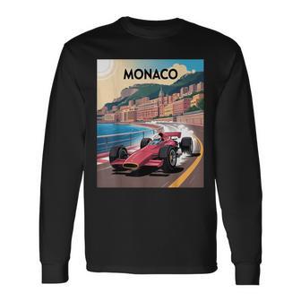 Vintage Monaco 1937 Classic Race Car Lover Racing Long Sleeve T-Shirt - Thegiftio UK