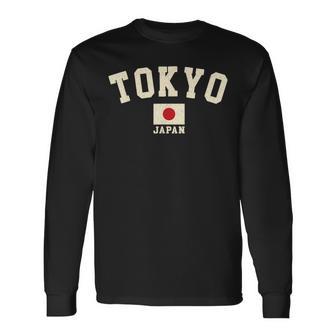 Vintage Tokyo Japan Japanische Flaggeouvenir Retro Grafik Langarmshirts - Geschenkecke