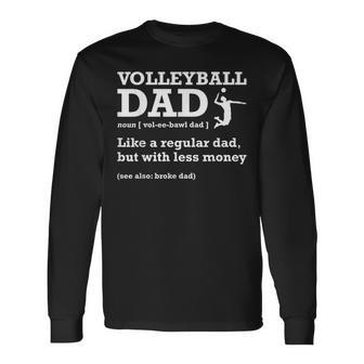 Volleyball Dad Definition Proud Sports Player Father's Day Long Sleeve T-Shirt - Thegiftio UK