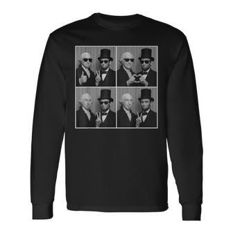 Washington Lincoln Photobooth Photo President's Day Long Sleeve T-Shirt - Monsterry