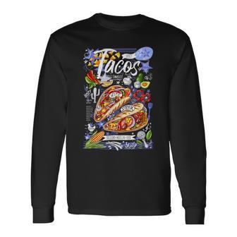 Ways To My Heart Cool Mexican Tacos Menuhortleeve 長袖Tシャツ - Kawaiitshirt
