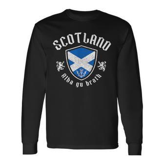 We Lovecotland Alba Gu Brath スコットランド国旗 プライド ヴィンテージ 長袖Tシャツ - Kawaiitshirt